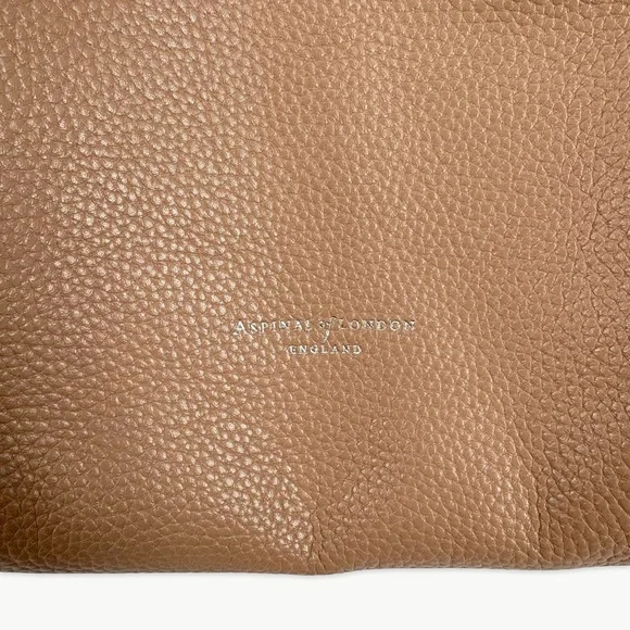 Aspinal of London Pebble Leather Hobo Shoulder Bag | Soft Taupe | Discontinued - Picture 13 of 16